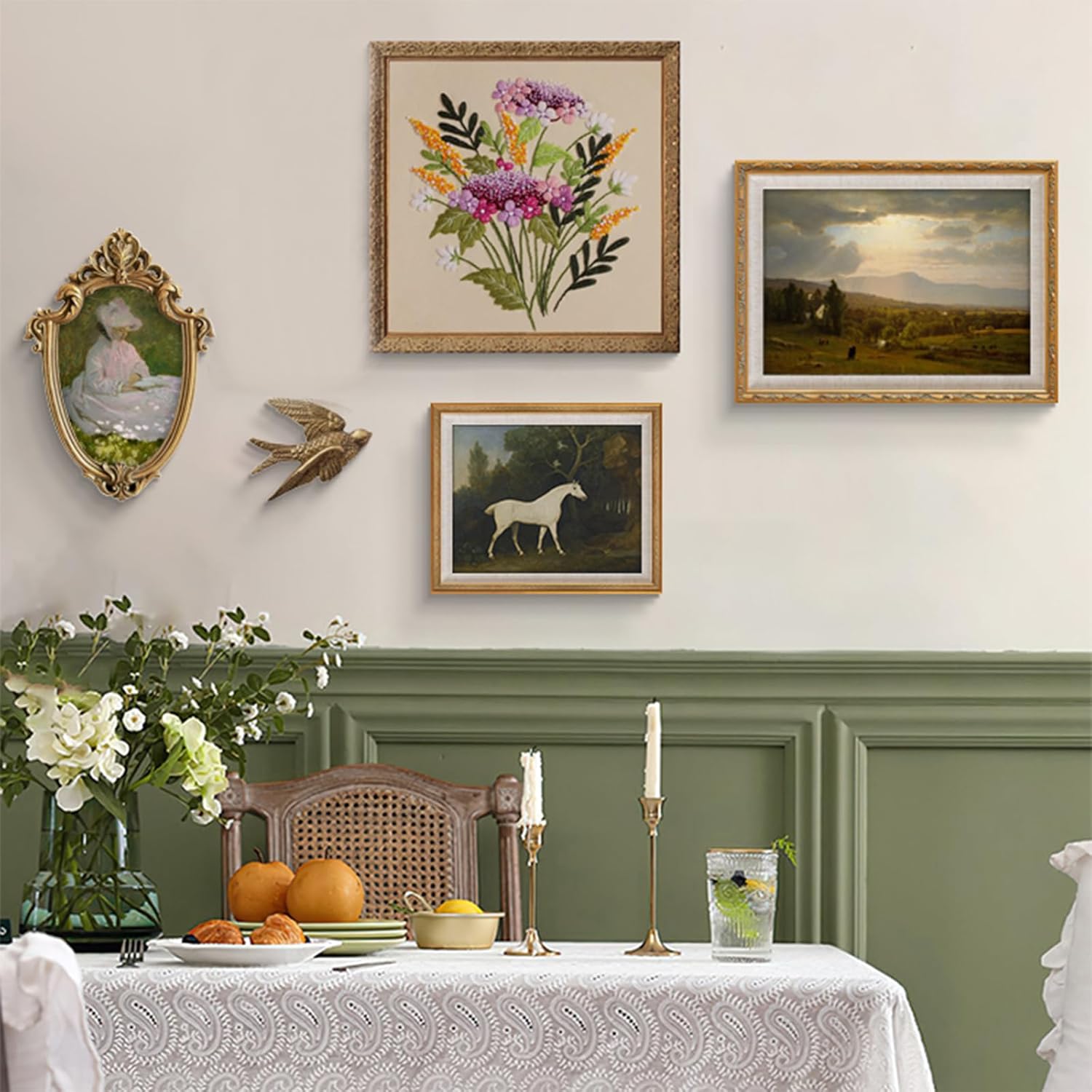 COCOMOX Full-Blown Flowers Embroidery Kit for Beginners, 3 Sets Floral Hand Craft Embroidery Kits,DIY Needlepoint Cross Stitch, Easy to Follow with Video Instructions