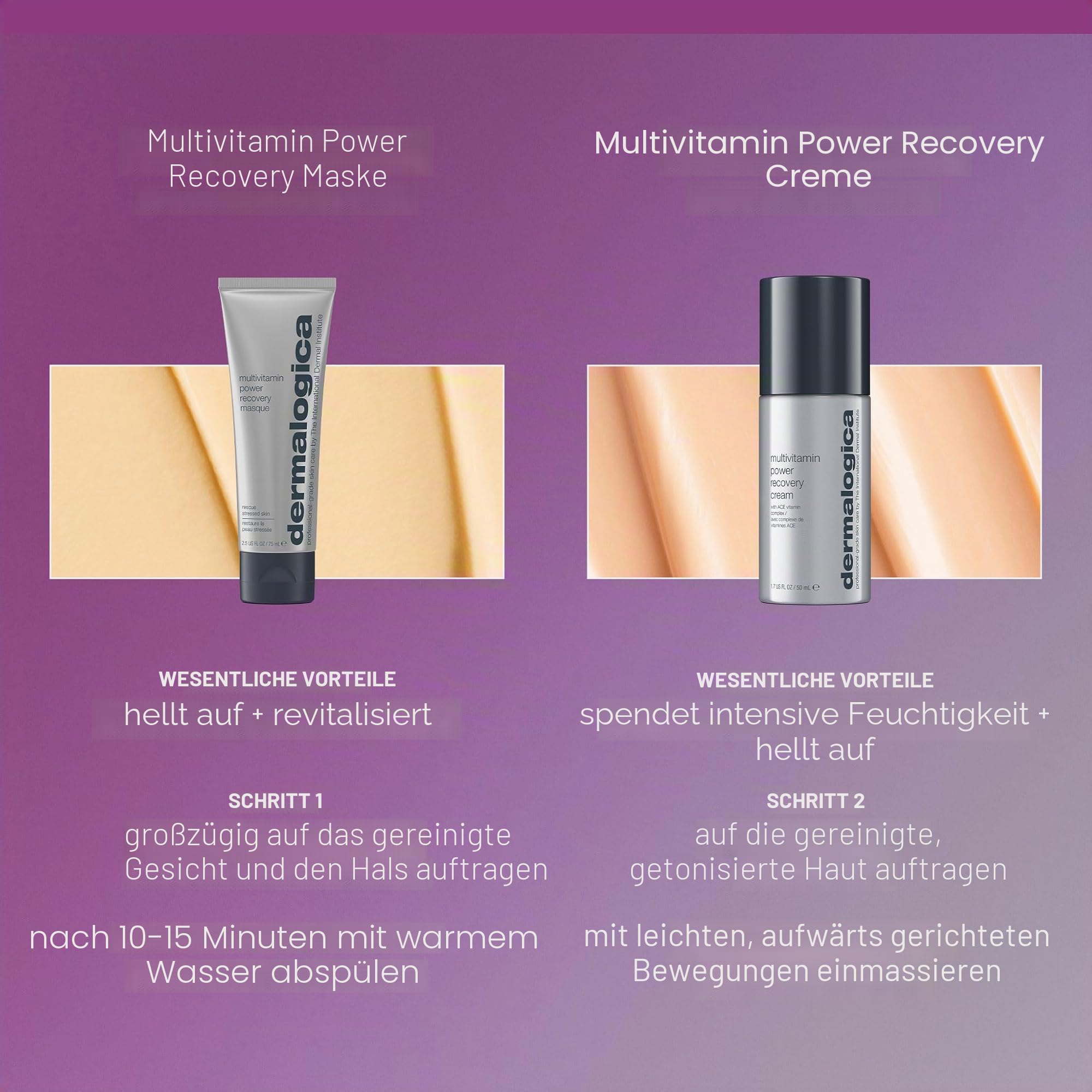 Dermalogica Stressed Skin System | Mit der Multivitamin Power Recovery Cream und der Multivitamin Power Recovery Masque