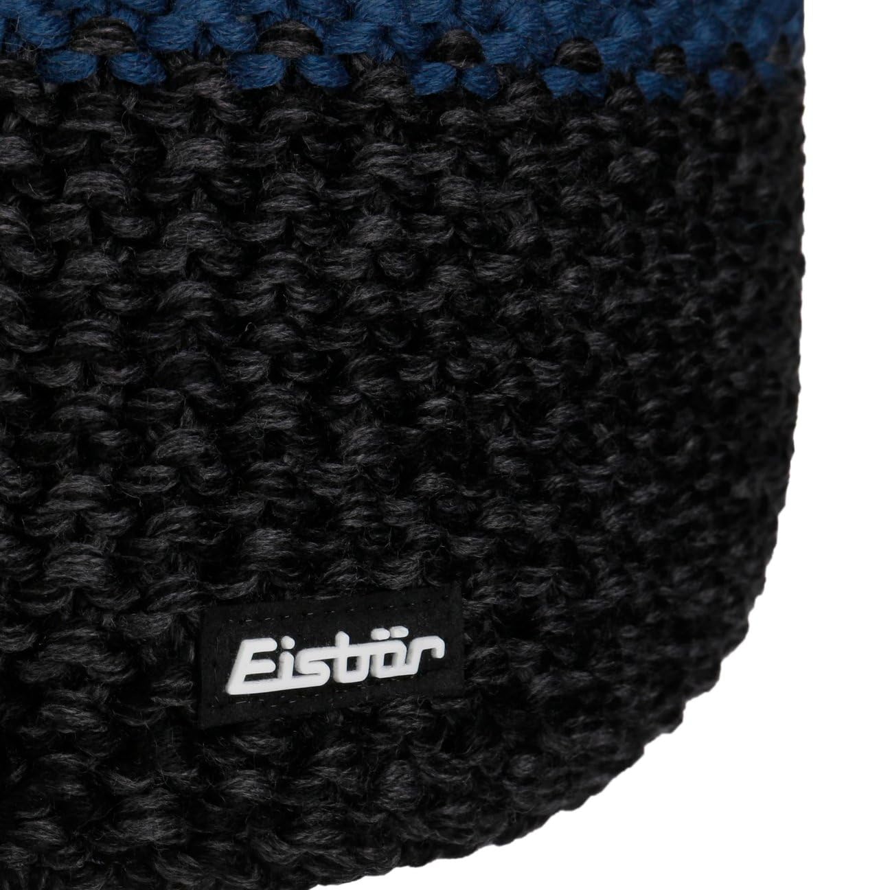 Eisbär Gorro Beanie Star Pompón RL Mujer/Hombre - Made in The EU con de Invierno Esquiar Forro, Forro otoño/Invierno