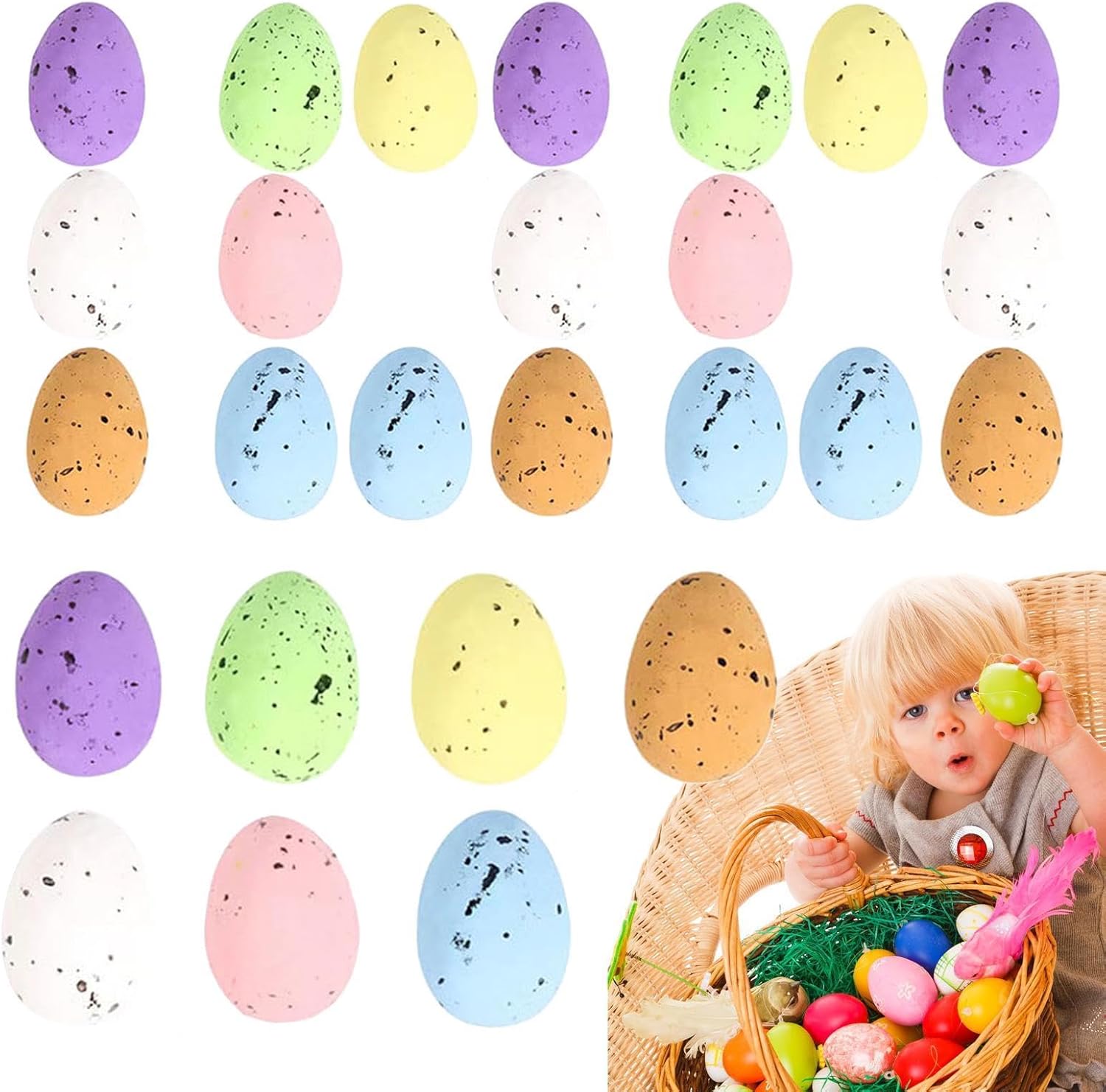 50 Weiße Bastel-Schaum-Eier 7cm - Styroporeier Zum Bemalen Für Ostern & DIY-Projekte