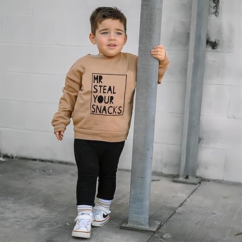 Vista 2 de Conjunto de ropa de invierno para bebé y niño, ropa de otoño con letras, manga larga, cuello redondo, sudadera y pantalones deportivos