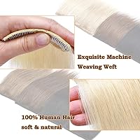 Vista 3 de Pieza de cabello humano Remy con clip, horquilla invisible para mujeres con cabello delgado, parche calvo de 6 pulgadas, cojín de cabello lacio real