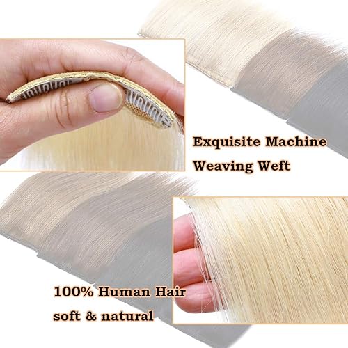 Miniatura 10 de Pieza de cabello humano Remy con clip, horquilla invisible para mujeres con cabello delgado, parche calvo de 12 pulgadas, cojín de cabello lacio