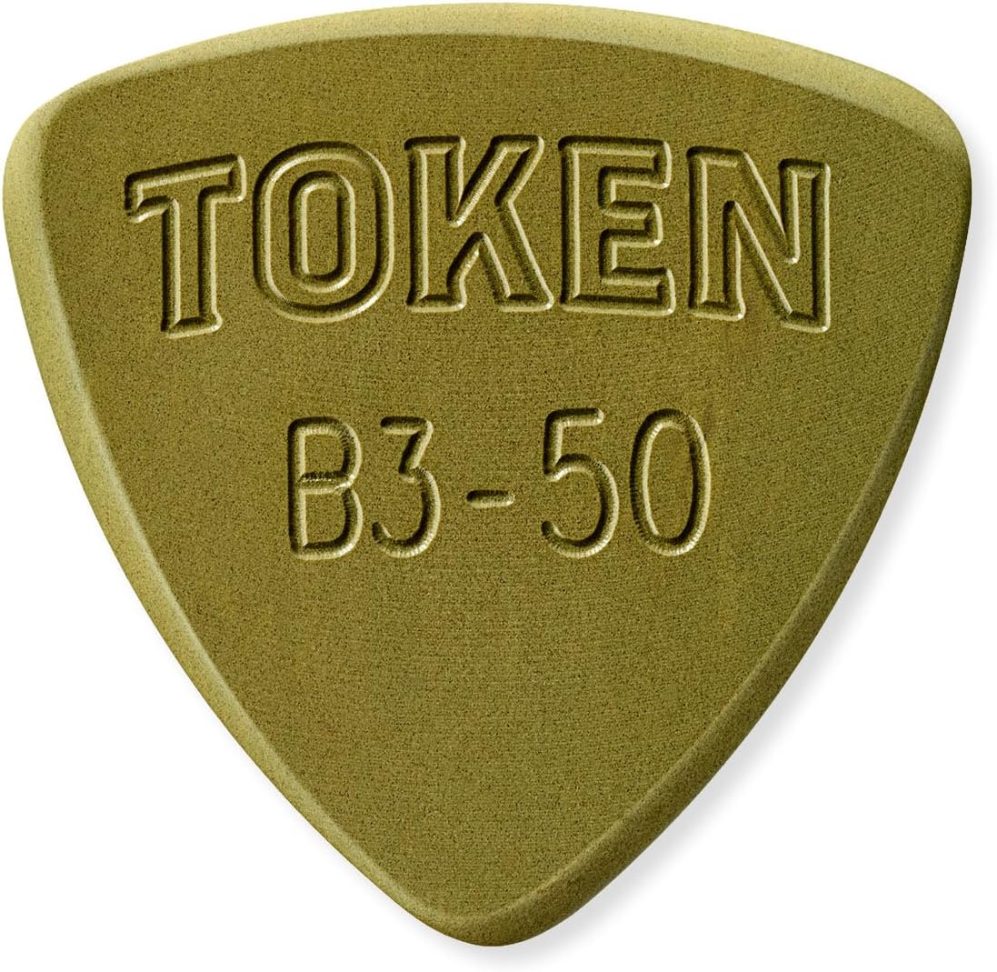 Token B3-50 Small Triangle Green Torlon Guitar Pick, 1.3 mm (single pick)