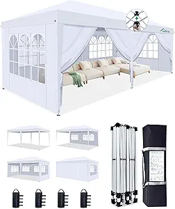 10x20 Pop Up Canopy with Sidewalls and Accessories
