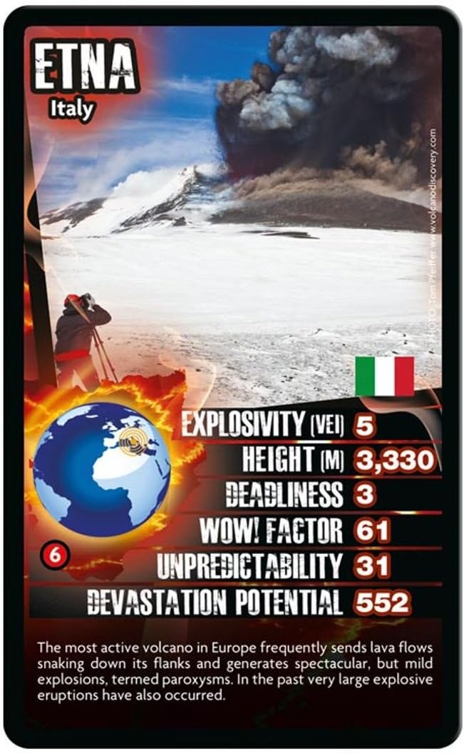 Top Trumps Card Game Volcanoes - Family Games for Kids and Adults - Learning Games - Kids Card Games for 2 Players and More - Kid War Games - Card Games for Families - Card Wars - for 6 Plus Kids