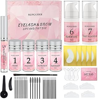 2023 4 in1 Lash lift kit with tint black,Brow Lamination Kit with Black Color,Lasting For 6-8 Weeks Professional Eyelash & Eyebrow Perm Kit Diy,Easy to Use at Home & Salon Supplies