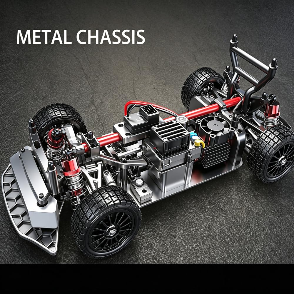 X-Verse MJX 14304 1:14 Coche teledirigido para adultos, con motor sin escobillas, 4WD RTR All Terrain Offroad Drift Auto, 3 pilas