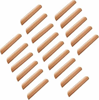 Drawer Pulls, 20 Pcs Wood Drawer Handles, Hardware for Kitchen Cabinets(Hole Distance:160mm)