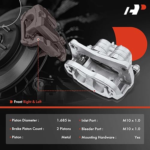 Miniatura 2 de A-Premium Conjunto de pinza de freno de disco con soporte compatible con modelos Saab y Subaru seleccionados - 9-2X 2005-2006, Impreza 2002-2016,