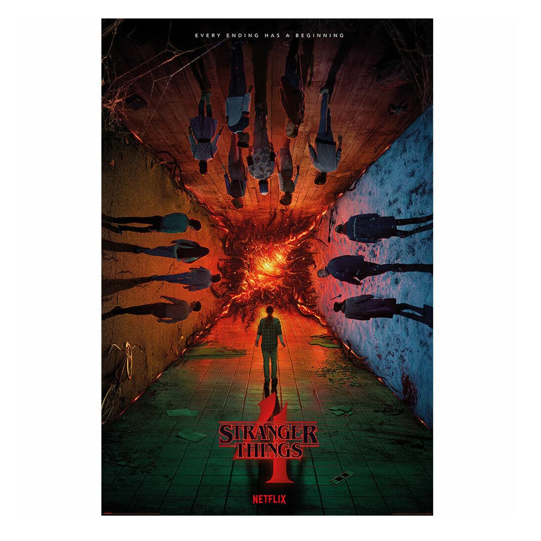 Pyramid International Unisex Multicolour Pyramid Stranger Things Season 4 Maxi Poster (Every Ending Has A Beginning Design) 61Cm X 91.5Cm - Official Merchandise ​ ​
