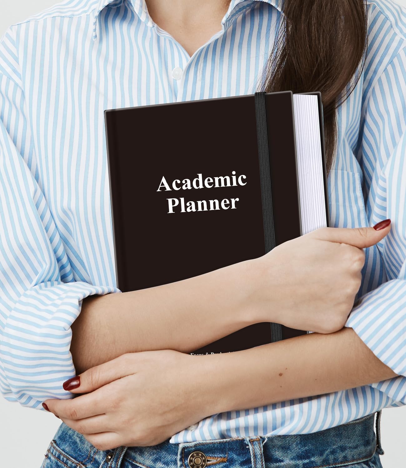 Agenda accademica 2025-2026 - Agenda settimanale non datata per studenti scolastici, liceali, universitari e infermieristici, 21,6 x 27,9 cm, nero