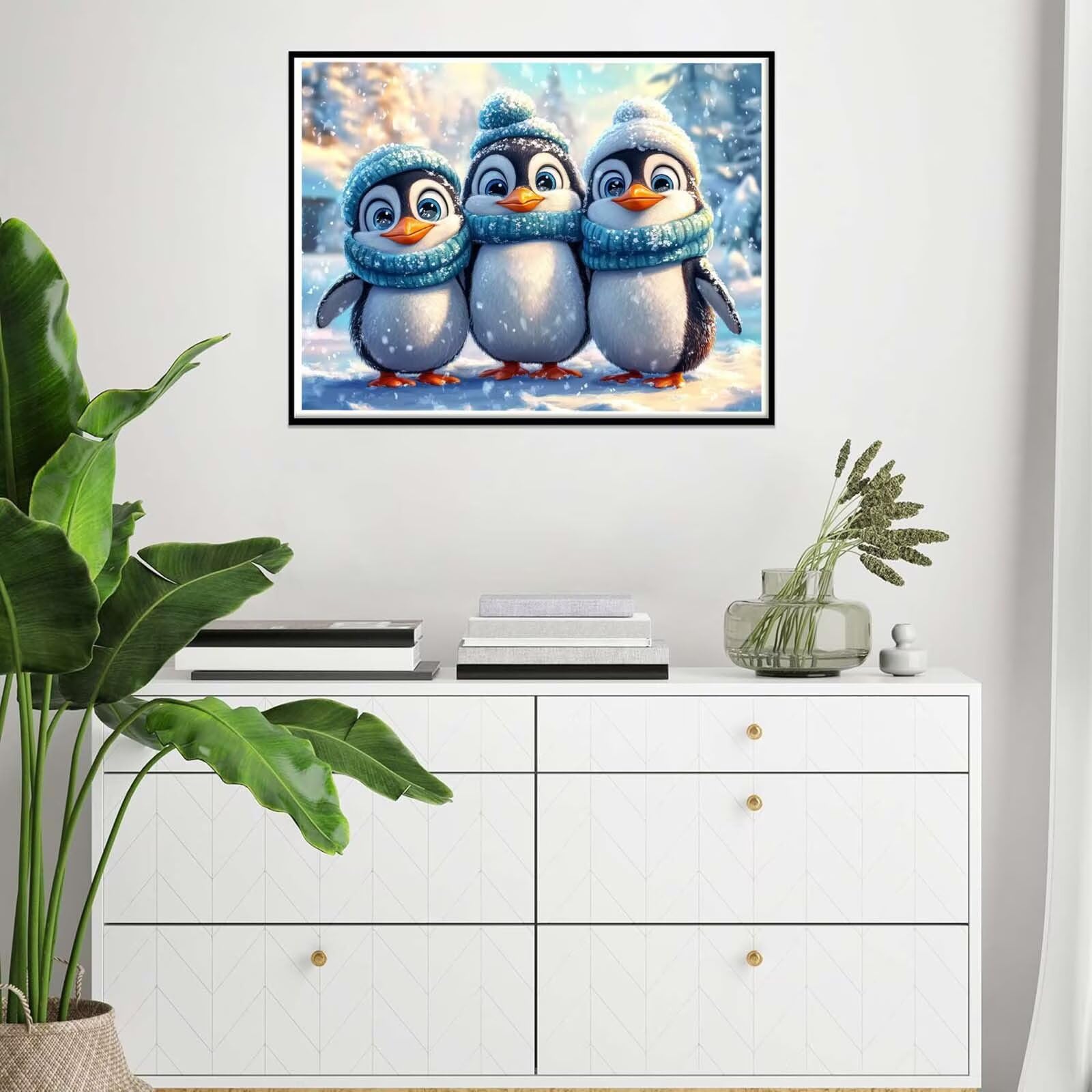 invierno Pintar por Numeros Adultos, Paint by Numbers Kits 60x80cm j0-553