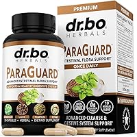 DRBO ParaGuard Cleanse Detox Pills: Black Walnut Wormwood Clove Oregano Gut Cleanser - Natural Intestinal Support 30 Capsules