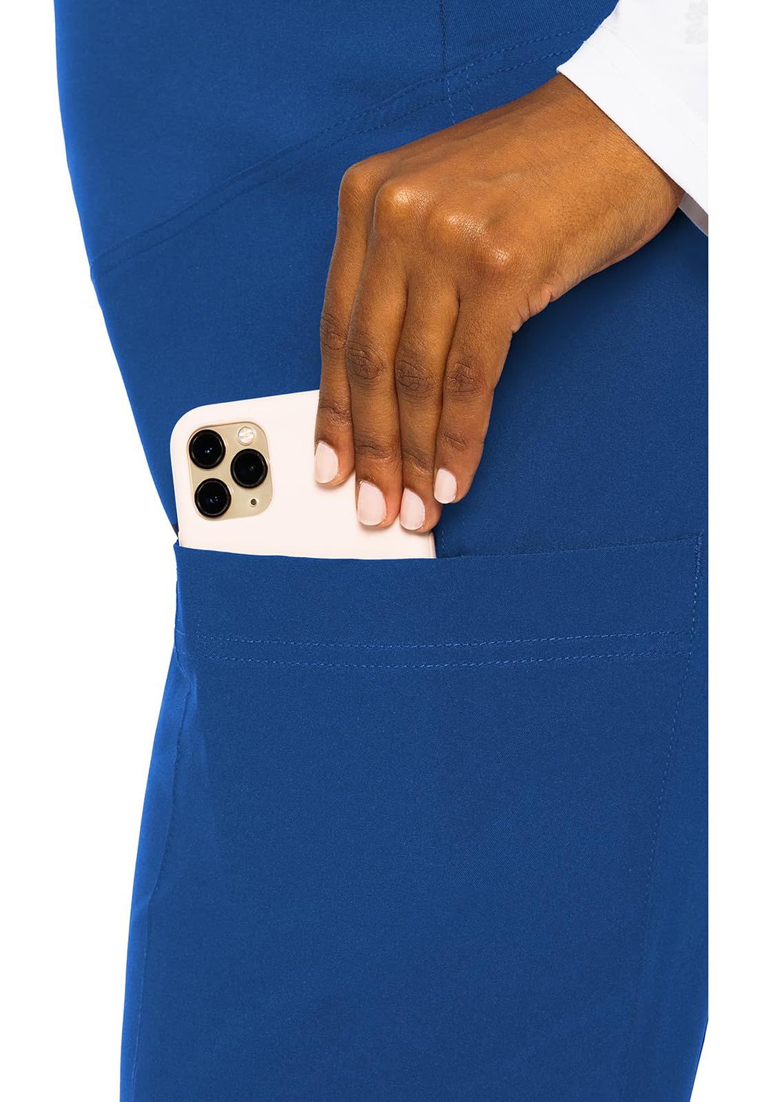 Med Couture Pantalones deportivos de maternidad con 4 bolsillos, panel de cintura de punto, ultra suave y elástico de 360° - MC8729
