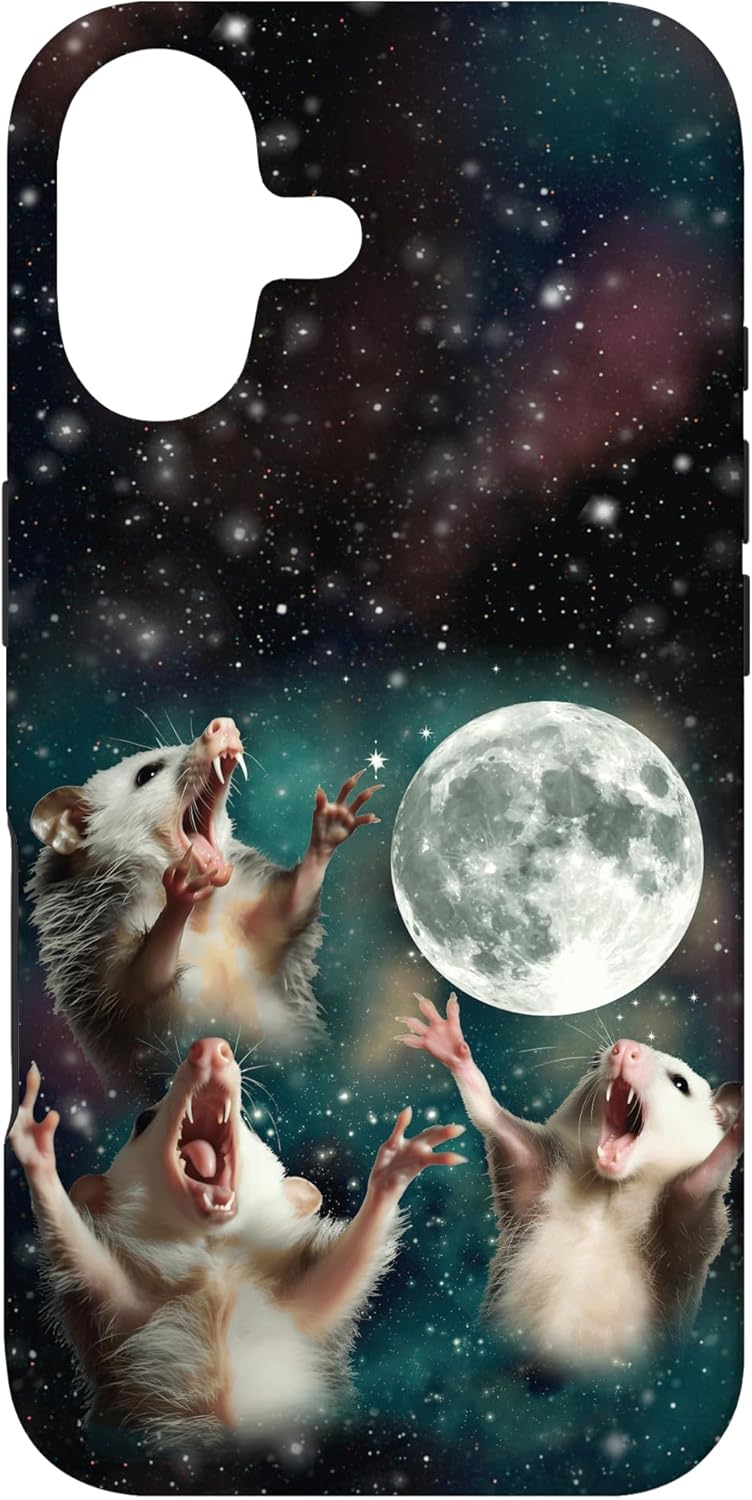 Three Possum Moon | 3 Opossum Funny Weird Cursed Meme Case for iPhone 17