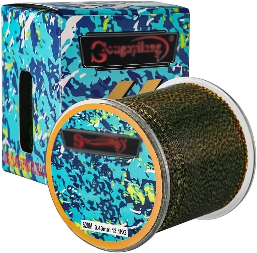 GLigeT Fishing Wire 150/550m Super Strong Nylon Fishing Line Monofilament Abrasion Line Fluorocarbon Sink Fishing Accessories Nylon String(150m-0.14mm-1.79Kg)