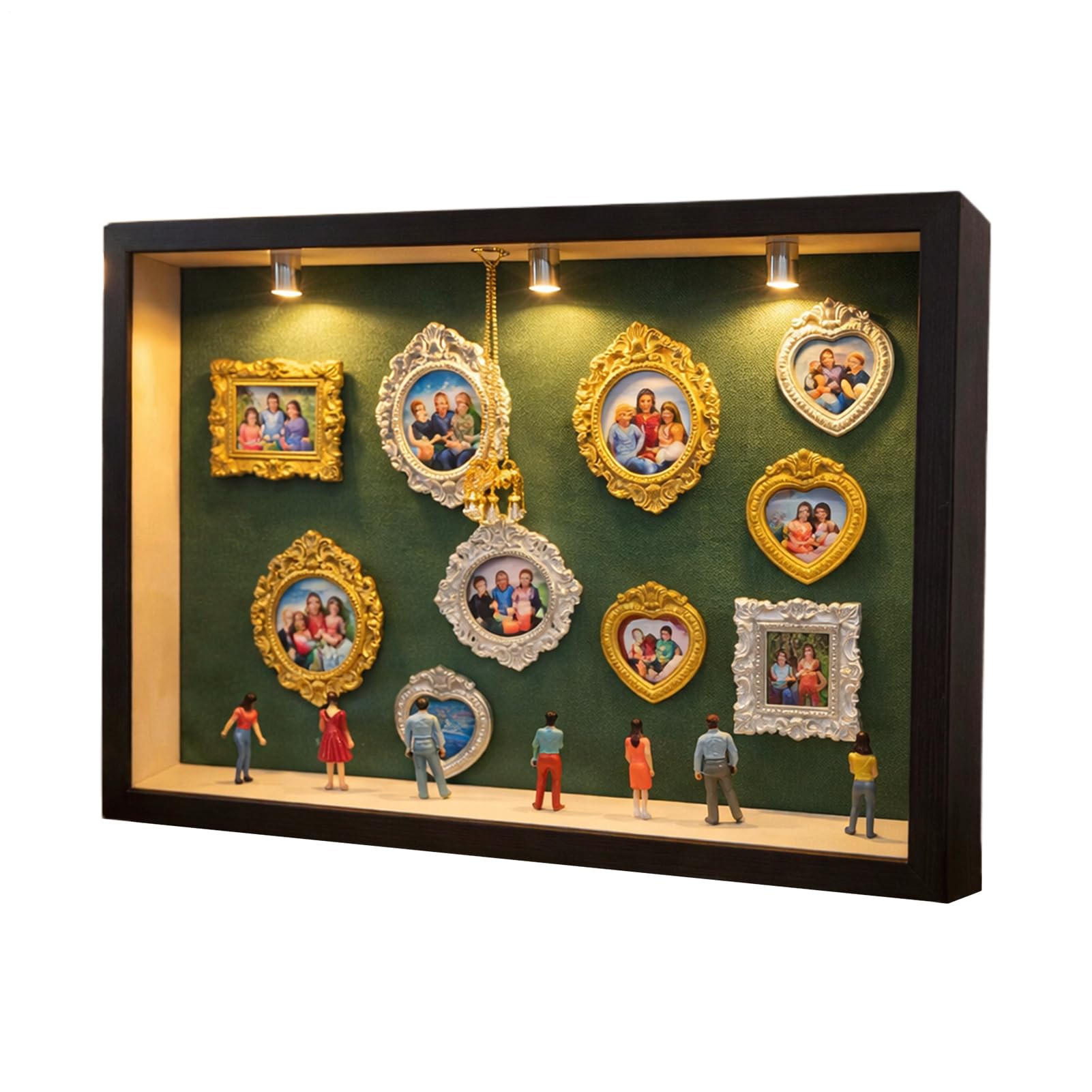 Mini musée boîtes décoratives pour étagère murale de salon