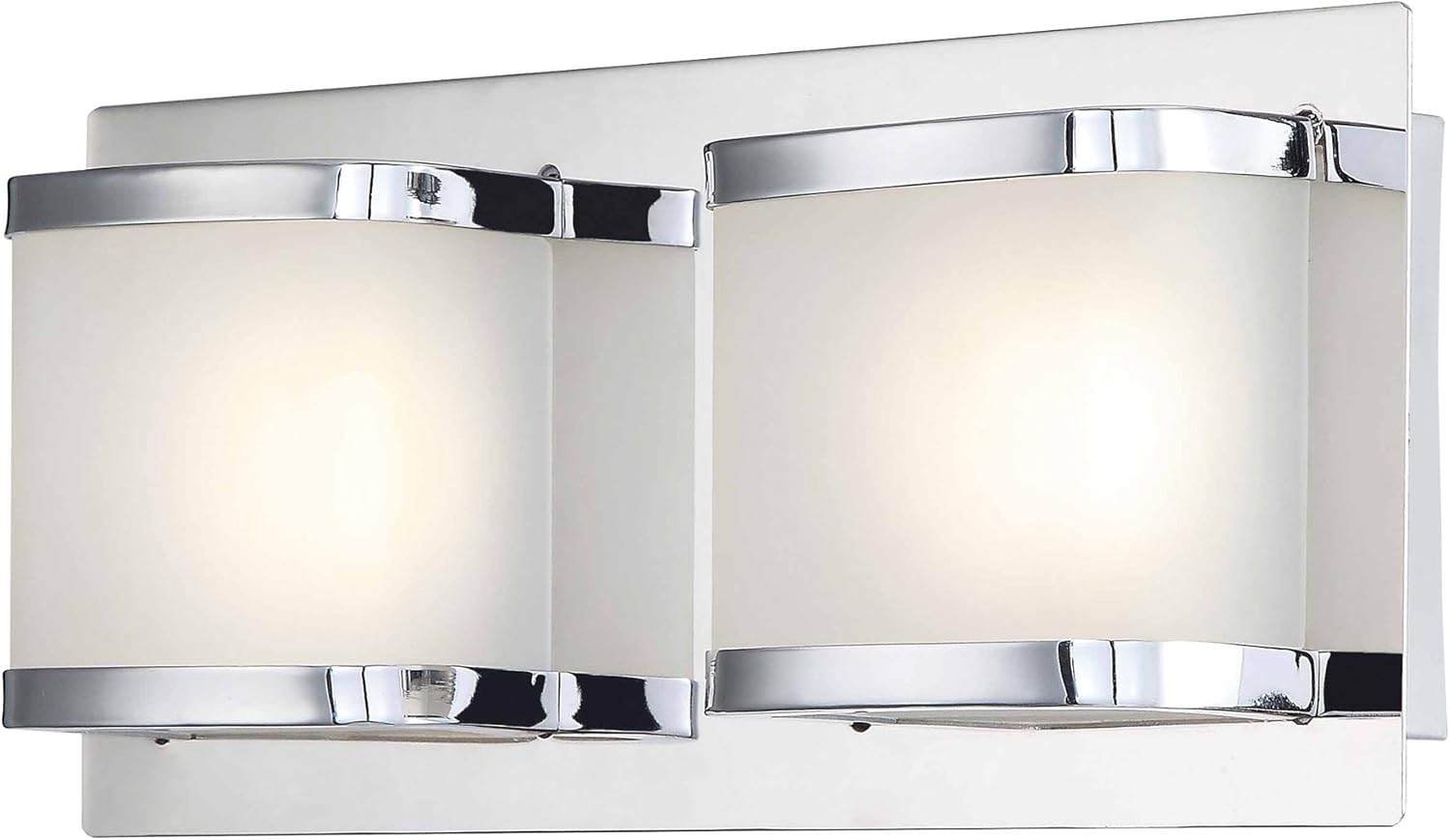 Buу 1 gеt 1 Elk Lighting BVL4002-10-15 Bandeaux 2 Light LED Vanity and Opal Glass, Chrome