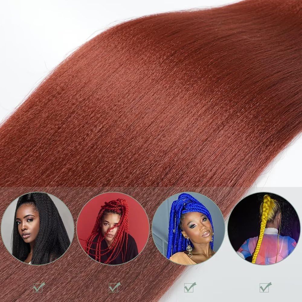 YDDM Capelli Per Treccine Africane Morado Extension Treccine Texture Yaki Easy Install per Principianti 32 Pollici 3 Pezzi Capelli Leggeri e Naturali per Box Braids, Twist e Crochet — view 29