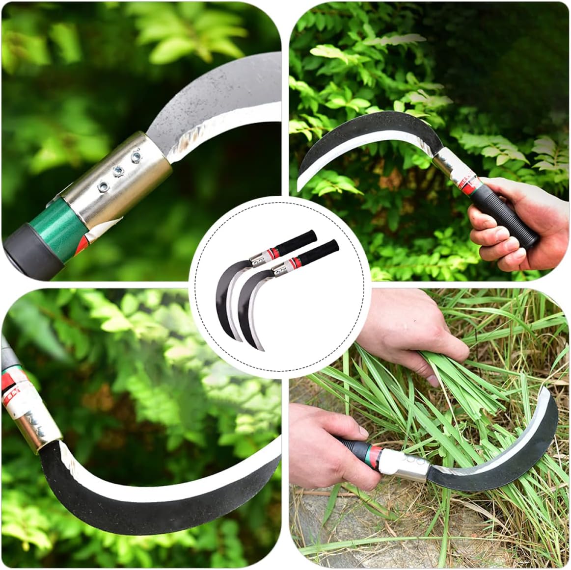 DOITOOL Gardening Grass Cutter Hand 6pcs Manual Hook Multipurpose Gardening Chopping Tool Cutter Steel Manganese Reaping Grass Weeder Harvest