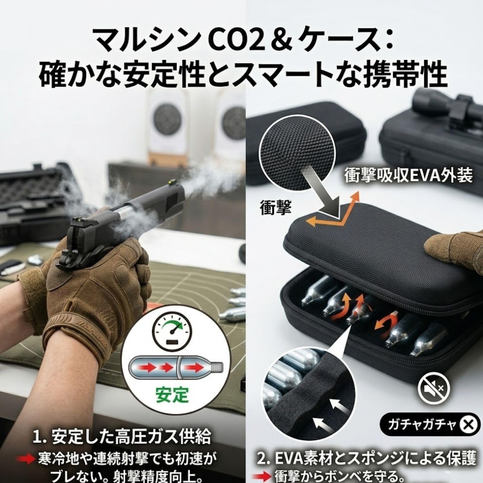 Amazon.co.jp: マルシン CO2 カートリッジ 12g ボンベ セミハード