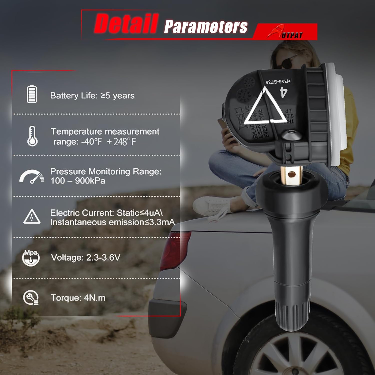 Pre-Programmed TPMS Sensor Fit For:-Chevy Malibu 2016-2022 Silverado 1500 2019-2022 Camaro 2016-2020 Impala 2017-2018 For:-GMC Acadia 2016-2022 For:-Cadillac CT6 2016-2020, OE# 13598773 (4 Pcs)