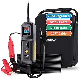 GODIAG GT101 Power Circuit Probe Tester, 4 in 1 Circuit Tester, Fuel Injector Tester and Cleaner, Relay Tester, Current Detection with Overload Protection, Working Voltage Range 6V/12V/24V DC