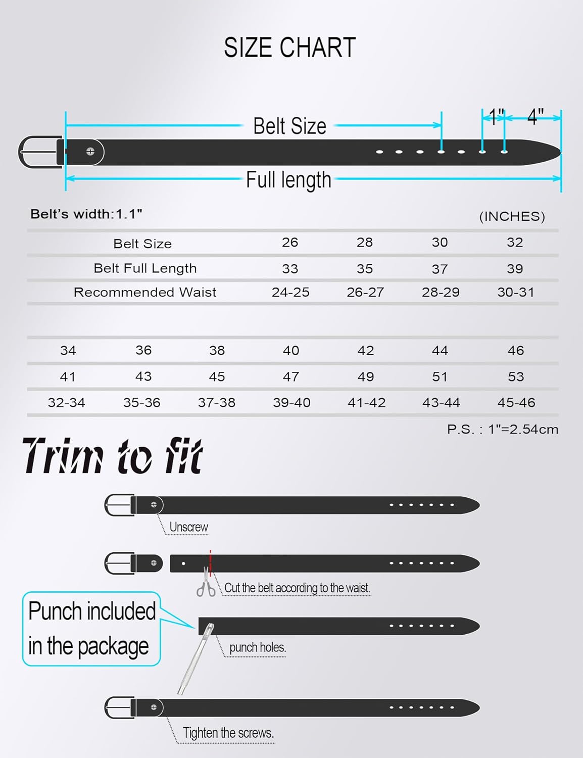 WOLFANT Womens Belts for Jeans in Gift Box,1.1" Ladies Belt with Gold Buckle,100% Italian Full Grain Real Solid Leather - Image 6