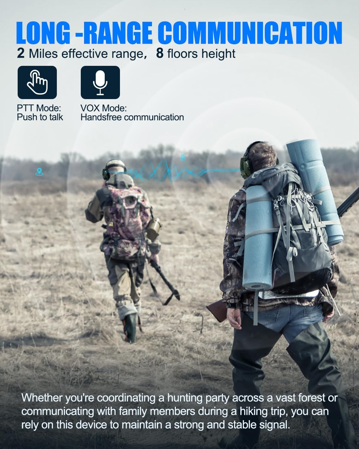 ZOHAN RH08 Rechargeable Walkie Talkie for Shooting Earmuffs, Compatibility with Howard Leight Impact Sport Series EM054 - Image 3