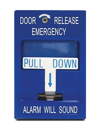SDC 492 Pull Station, Emergency Door Release, 2-SPDT, Blue