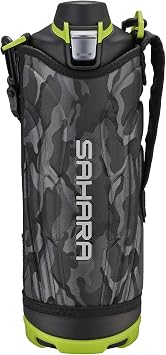 Tiger Water Bottle, 0.3 gal 1.2 L, Sahara Stainless Steel Bottle, Sports, Direct Drinking, Wide Mouth, Cold Insulation, Black MME-F120KK