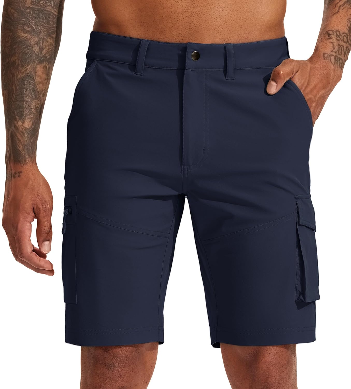 Willit Men's Hiking Cargo Shorts Golf Athletic Shorts Quick Dry Stretch Casual Summer Shorts with Pockets 9"