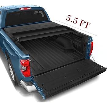 Amazon Com Yitamotor Tri Fold Truck Bed Tonneau Cover Compatible With 2014 2020 Toyota Tundra With Track Bed Rail System Fleetside 5 5 Ft Soft Pickup Cargo Bed Waterproof Automotive