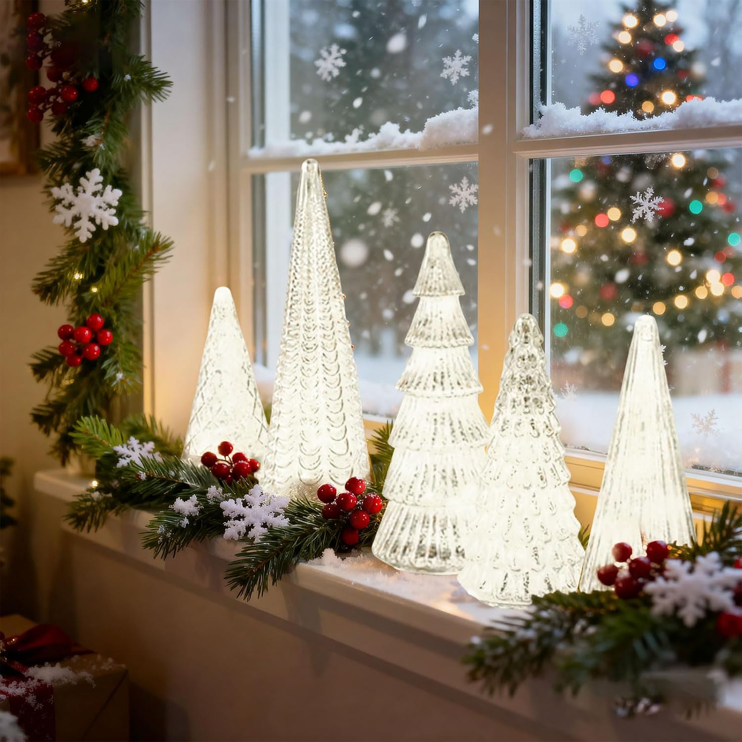 5 árboles de iluminados, Cifras de árbol de Navidad, Cifras de 2026 con