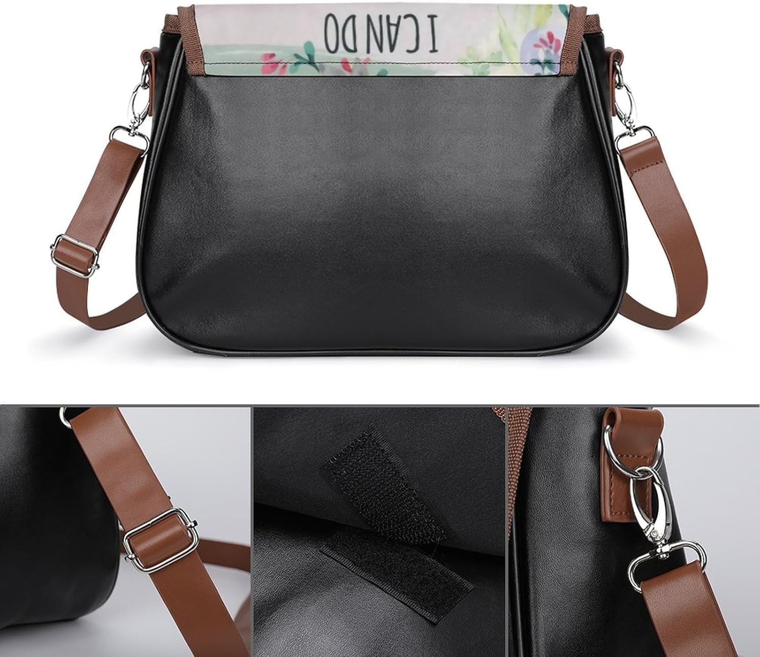 I Can Do All Things through Christ Philippians 4 13 - Bible VerseWomen's Faux Leather Crossbody Bag, Waterproof Wrinkle-Resistant Shoulder Bag with Detachable Strap, Large Capacity Casual Handbag, Fas