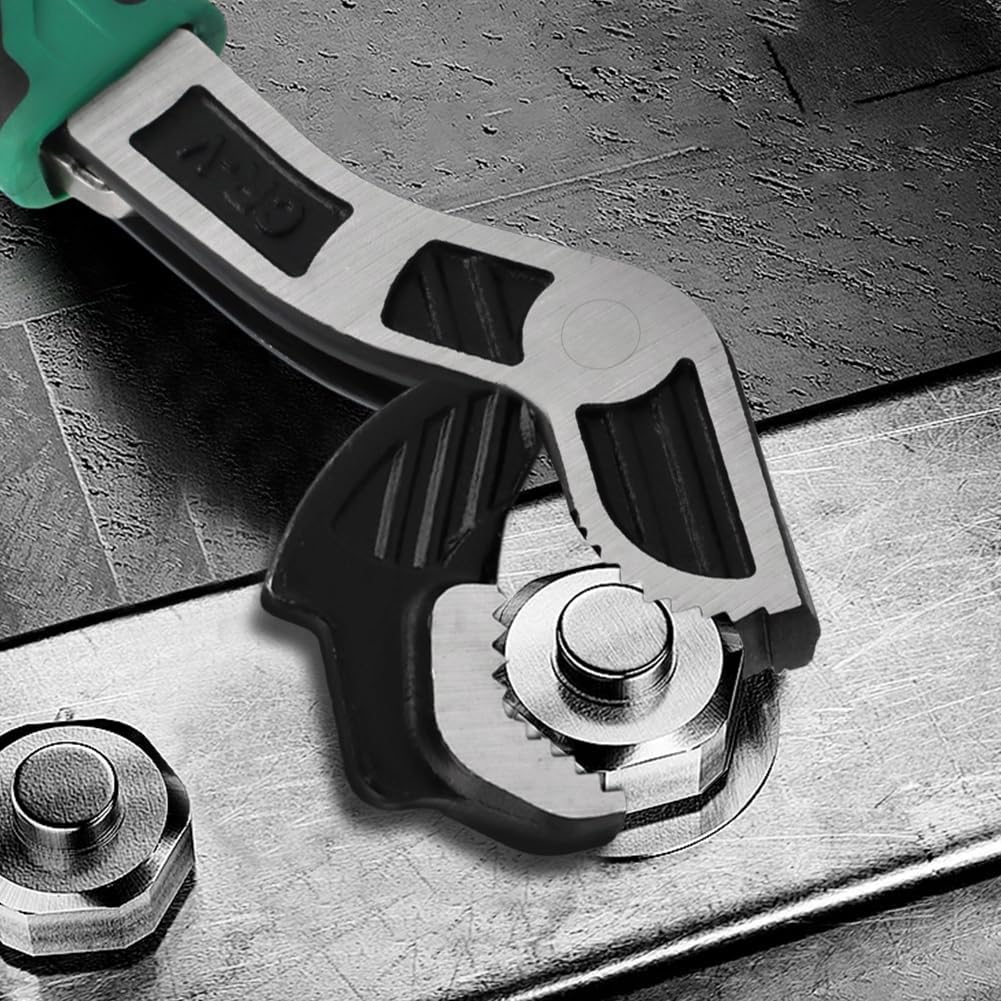 2PC Adjustable Wrench, Multi-function Wrench With Non-Slip Handle Self-Adjusting Spanner Power Grip Pipe Wrenc-h 12mm-20mm Nuts, Pipes for Car, Bicycle & Plumbing Repairs