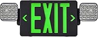 Vista 15 de TANLUX Letrero de salida de carcasa negra con luces de emergencia, luz LED de salida de emergencia con batería de respaldo, certificación UL, combo