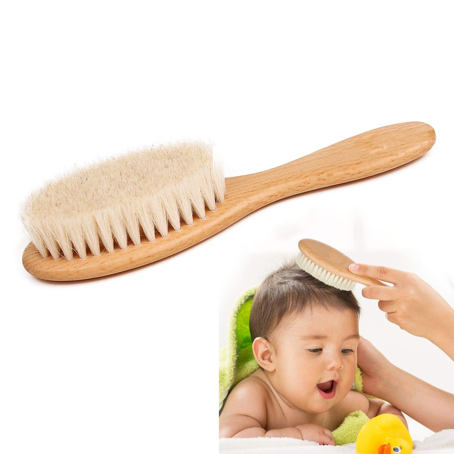 baby wooden hair brush