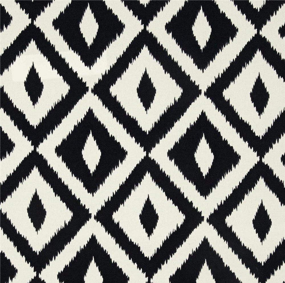RSH DÉCOR Tufted Wicker Loveseat Settee Bench Cushion & Pillow Set of 2 | 41" W x 19" D and 17" x 17" | All Weather Indoor Outdoor Fabric | American Made (Black & White Aztec)