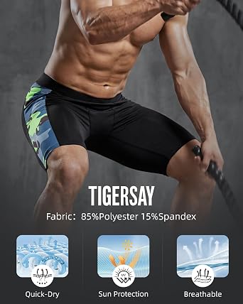 Men's Compression Shorts with Pocket - Spandex Athletic & Running Shorts, Workout Performance Underwear