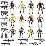 Qiandier 12 Pcs Military Team Action Soldiers Special Force Marine Recon Figure Elite Force Army