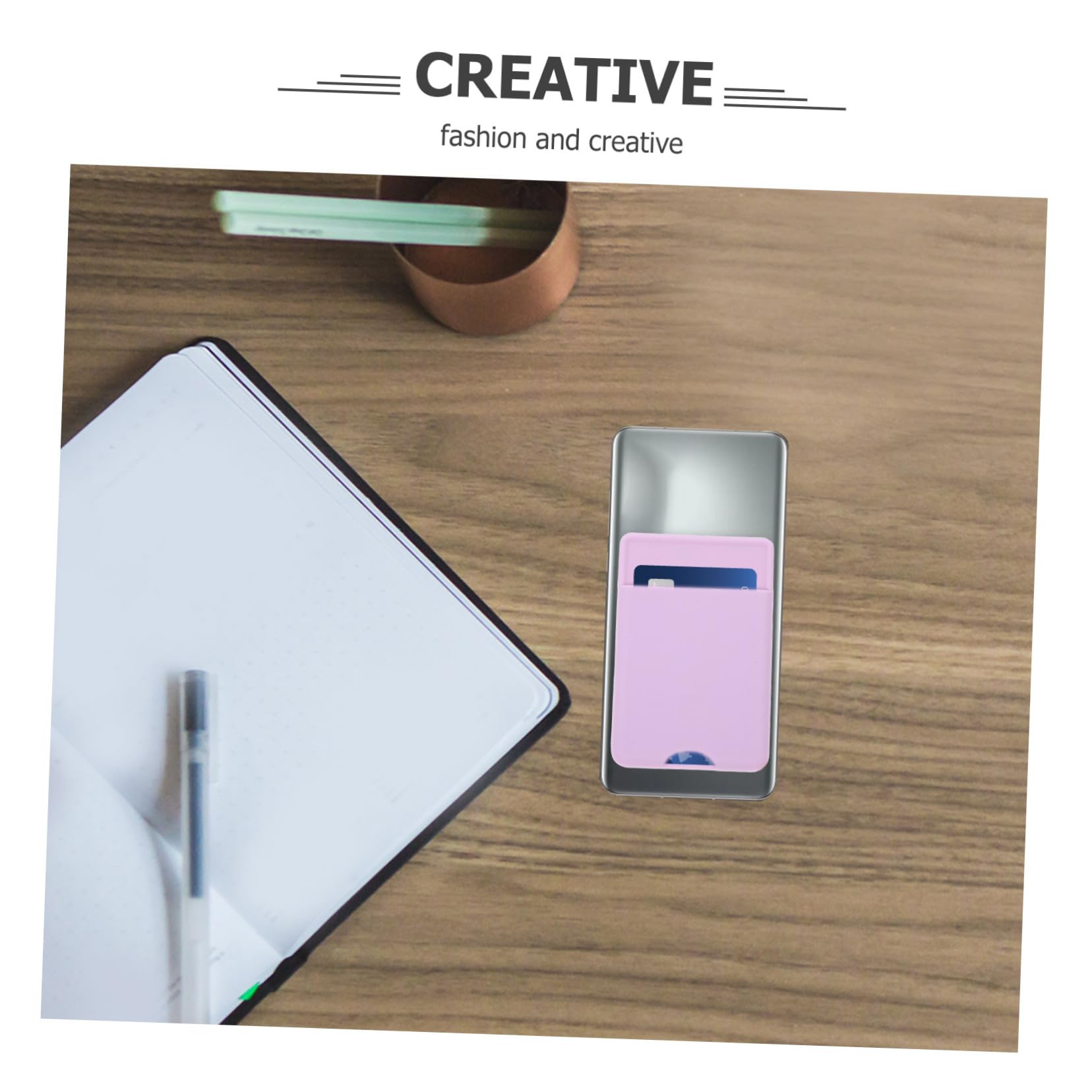 Artibetter 10pezzi Portafoglio Per Smartphone Adesivo Porta Carte Retro Per Cellulare Silicone Morbido Design Antiscivolo e