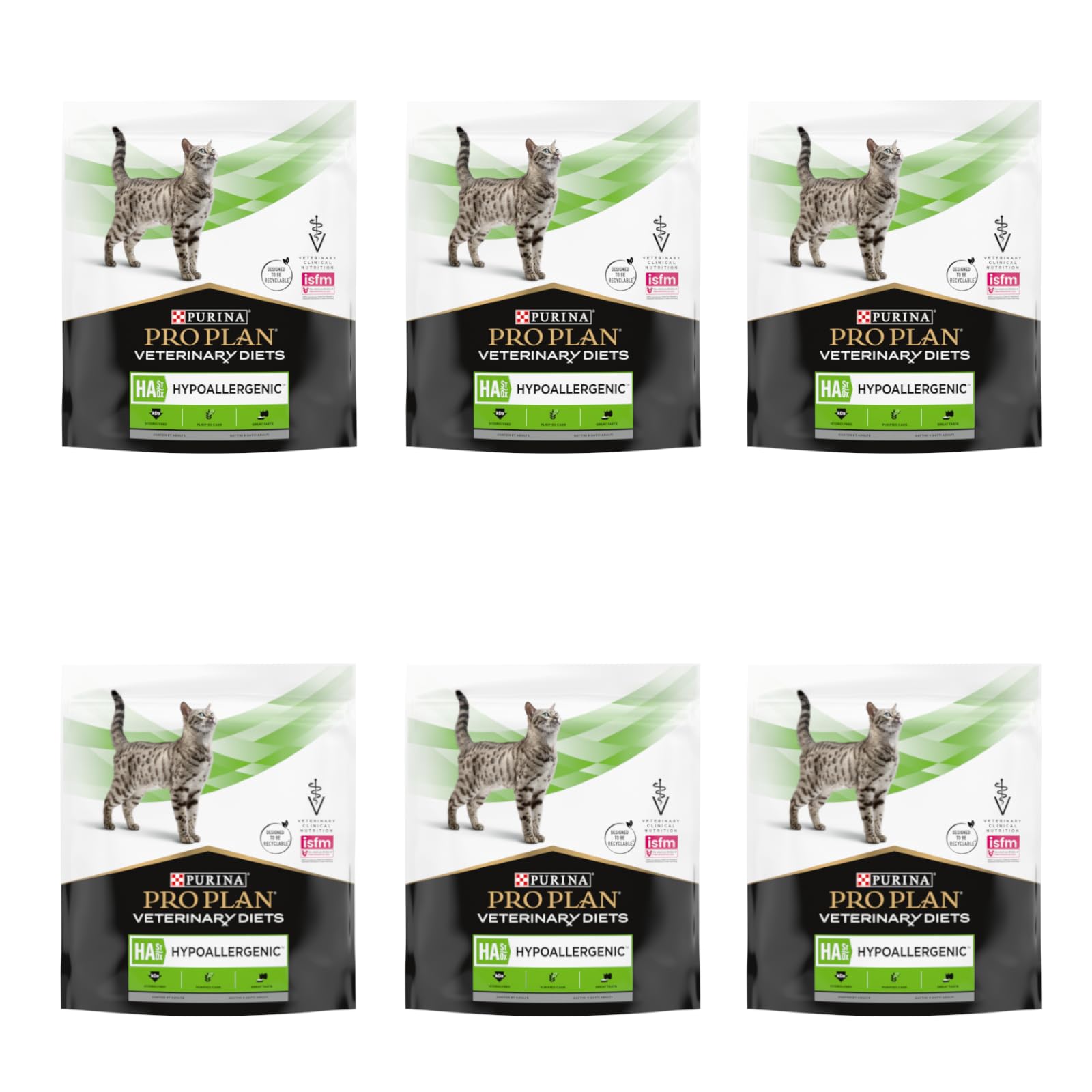 PURINA PRO PLAN Veterinary Diets HA Hypoallergenic | 6 x 325 g | Diät-Alleinfuttermittel für Kitten und ausgewachsene Katzen | Zur Minderung von Nährstoffintoleranzen