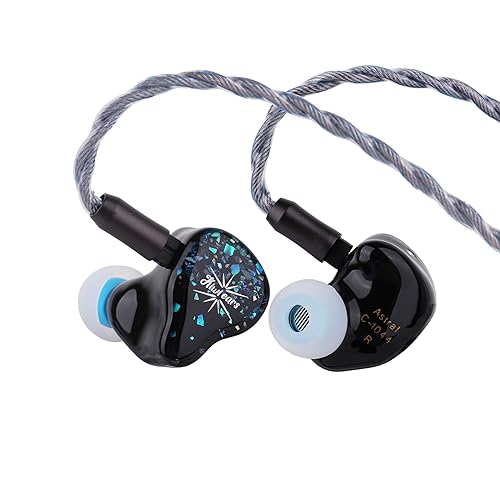 Linsoul Kiwi Ears Astral 1DD+6BA Hybrid in Ear Monitor, Wired Earbuds, HiFi Studio Recording &Mixing Earphone, Portable Gaming IEMs for Professional Music Engineers Audiophiles (Blue) - Blue