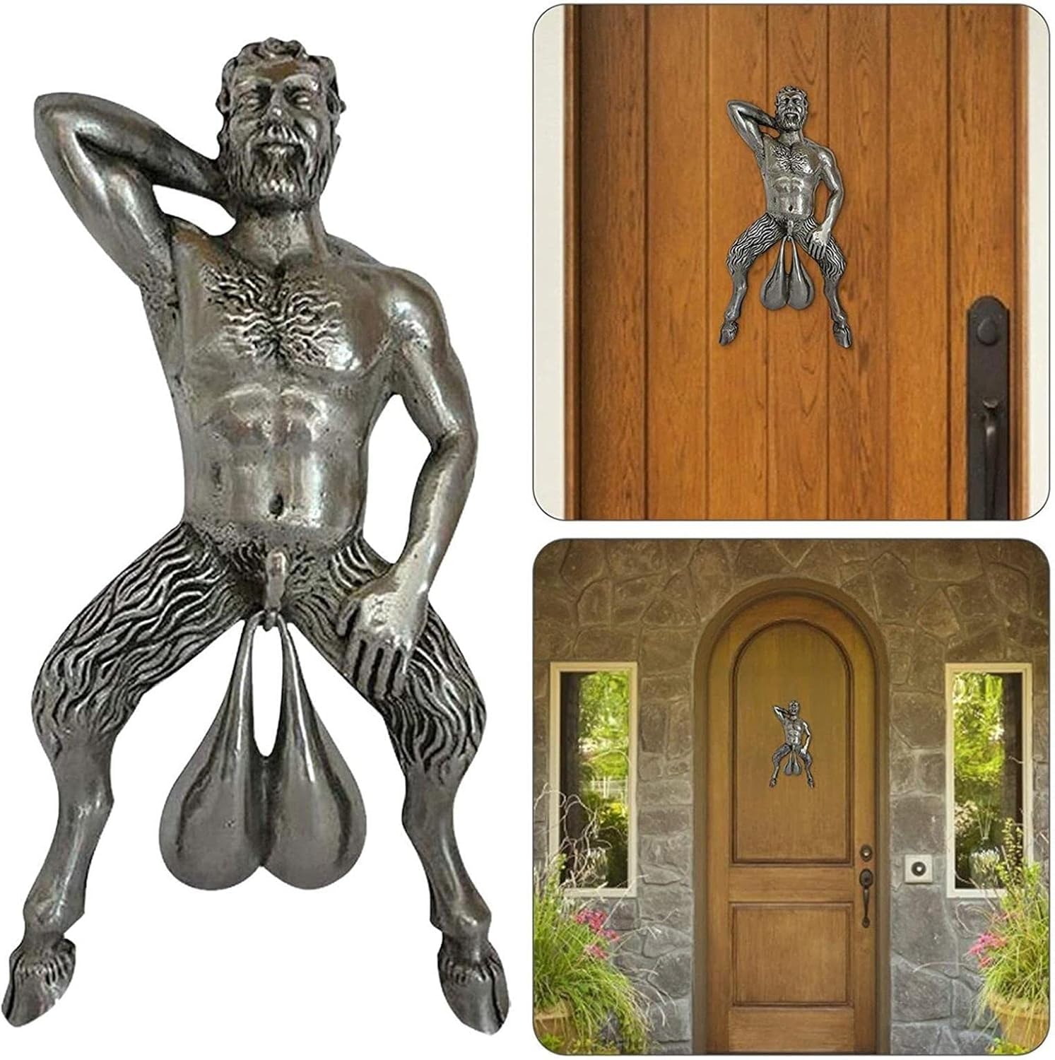 2025 New Funny Old Man with Special Decorations Door Pendant, Muscle Man Door Knocker - Image 4