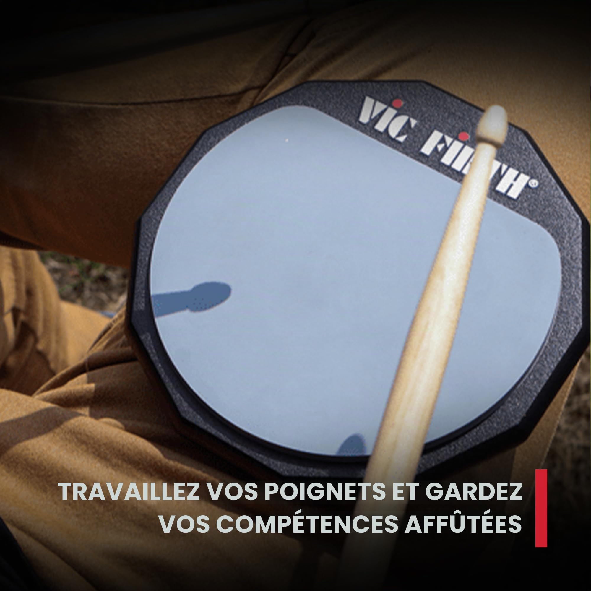 Vic Firth Pad d’Entraînement à Double Face 30,5 cm (12 inches)