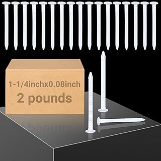 Tandefio White Panel Nails 304 Stainless Steel Finishing Nails Interior Panel Rust Resistant for Exterior and Industrial Supplies, 2 Pound(1-1/4 Inch)