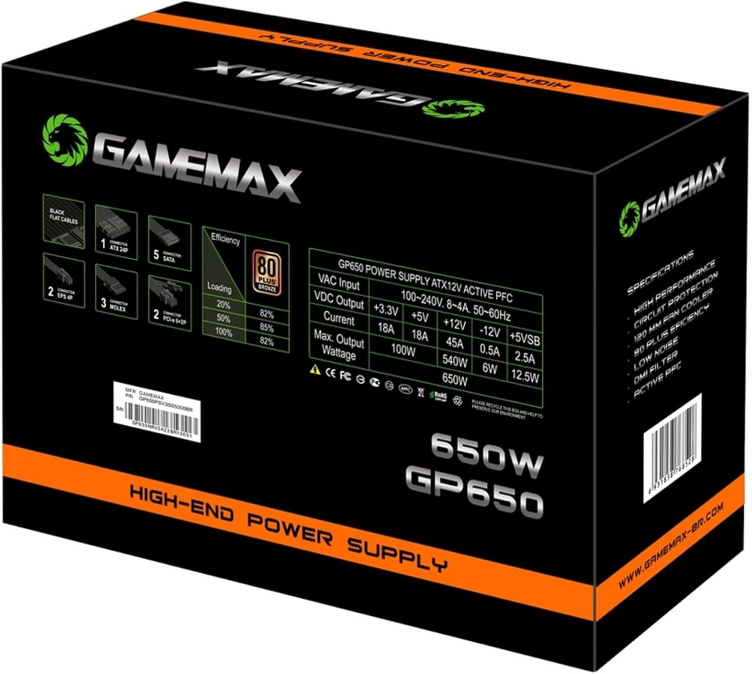 Análise da Fonte Gamer Gamemax GP650: É Boa Para Seus Jogos? 8 71ev7MQckFL. AC SL1500