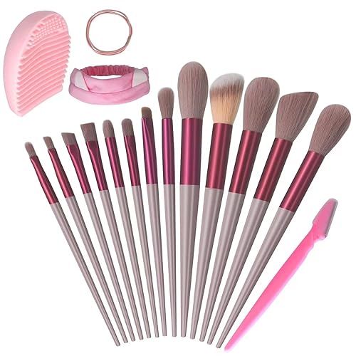 Juego de brochas de maquillaje, 18 piezas de base sintética de alta calidad, correctores de polvo, sombras de ojos, rubor, brochas de maquillaje,